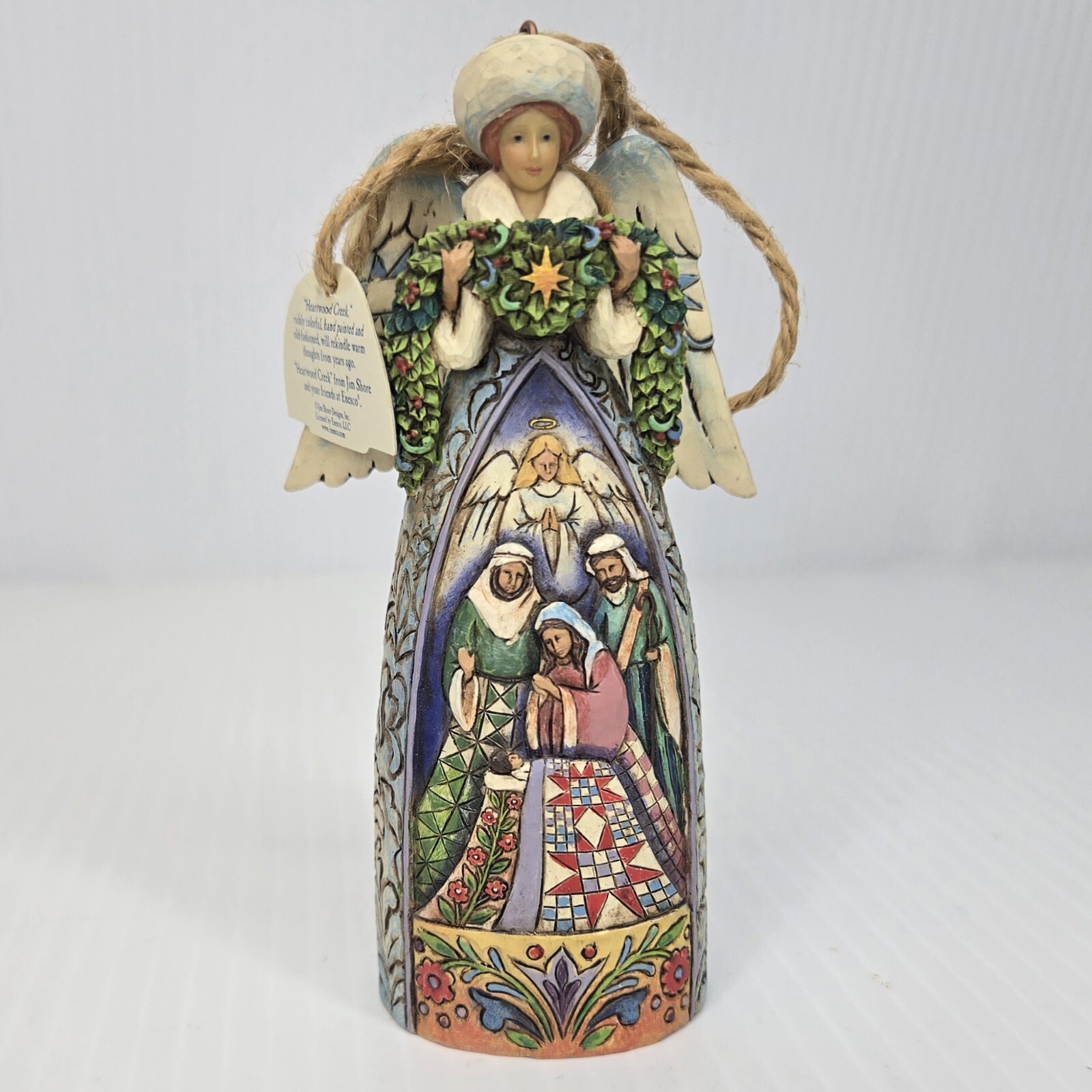 Jim Shore Winter Angel Nativity Scene Heartwood Creek 2007 #S4008992 Enesco