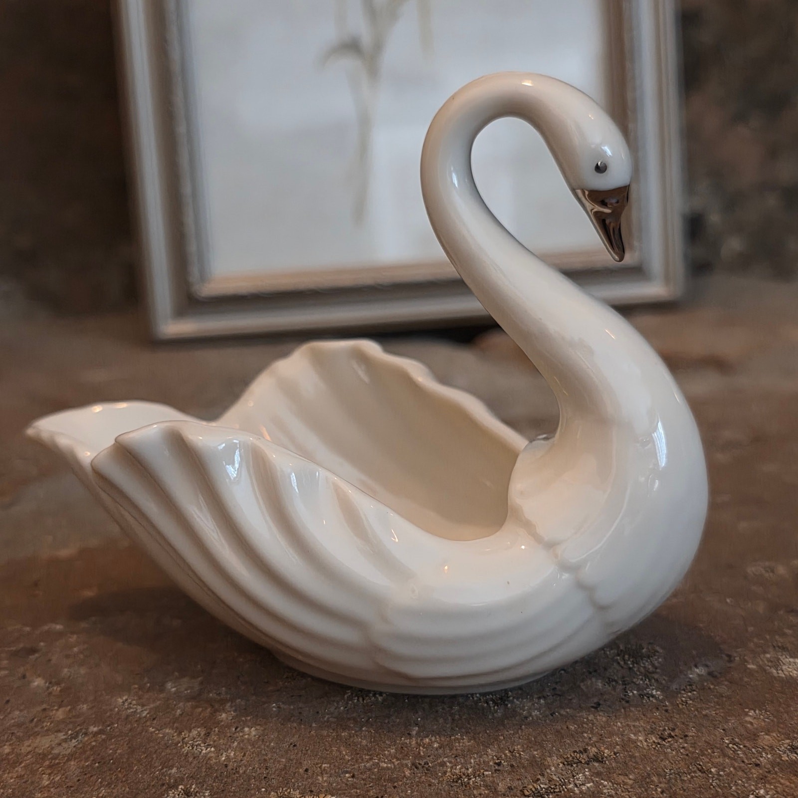 Lenox Swan Wedding Cake Topper PLATINUM Silver Beak and Eyes Special Bridal