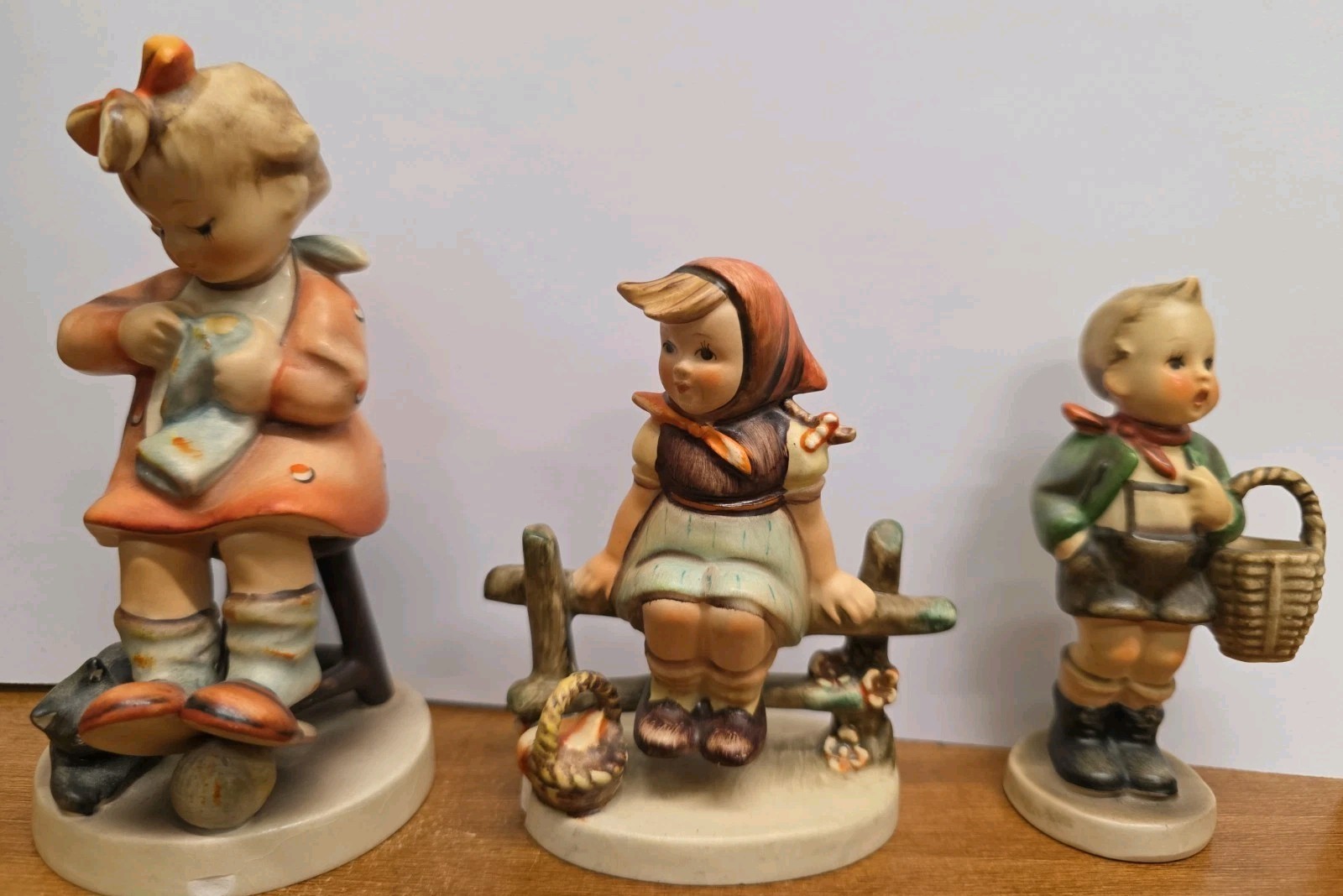 Goebel Hummel Figurines – Just Resting #112 Village Boy #51 Mothers Helper #133