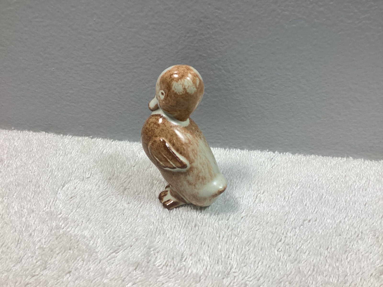 Nicodemus Ferro-Stone Ceramics Duck Figurine Figure Signed Ellen Jennings EJ