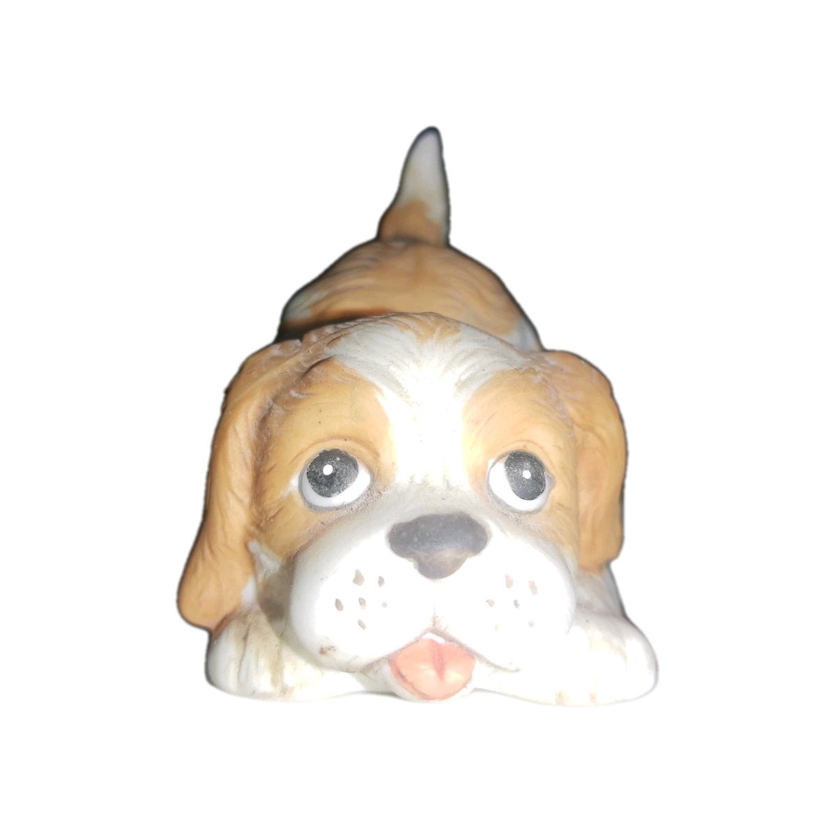 Vintage HOMCO Adorable Brown and White Spaniel Puppy Figurine #1407
