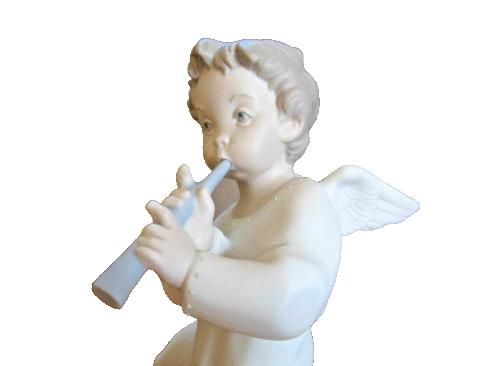Lladro Spain 6″ Figurine Angel Playing a Flute #4540 by Fulgencio Garcia