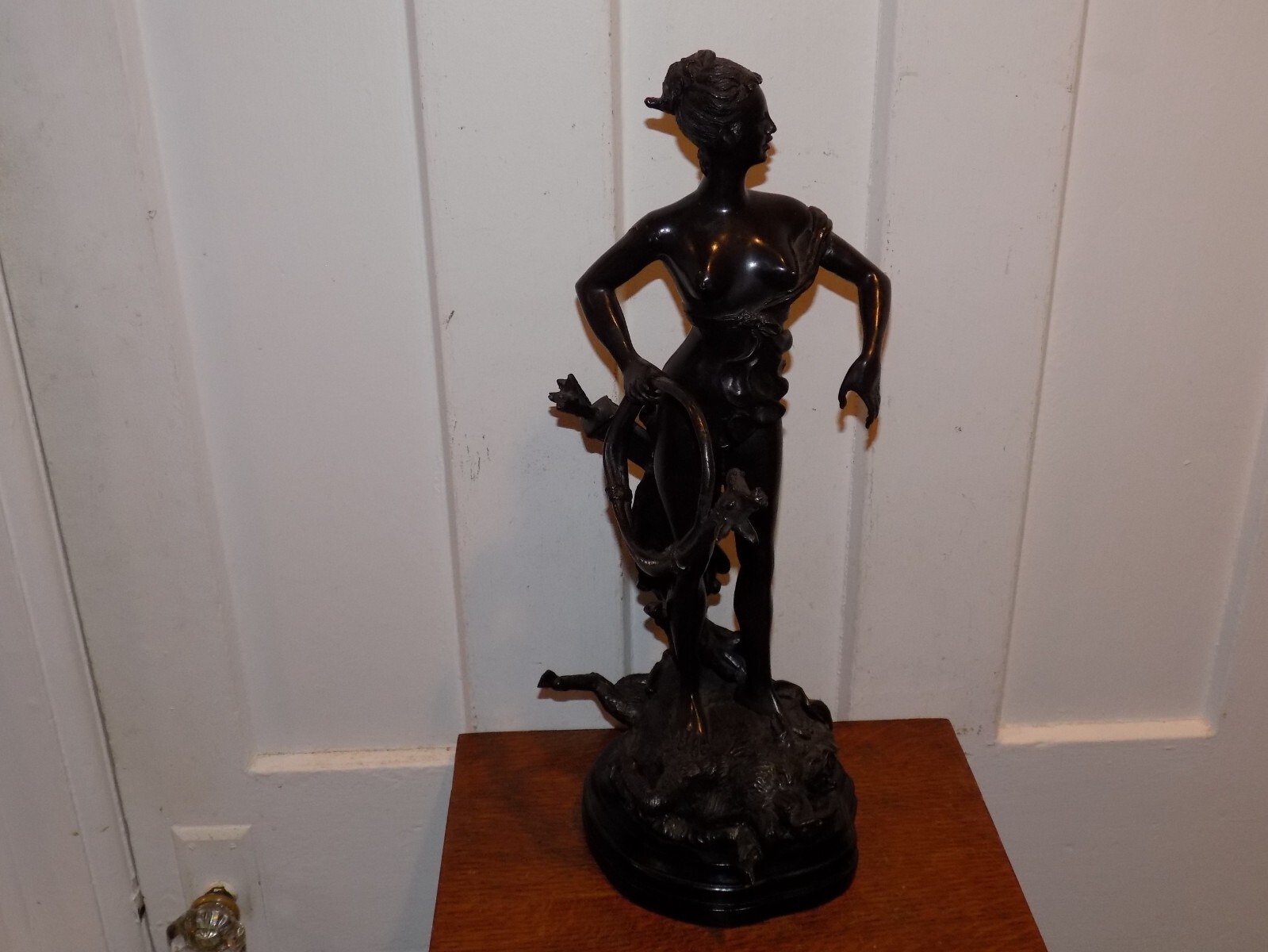 Vintage Diana Huntress Bronze Statue