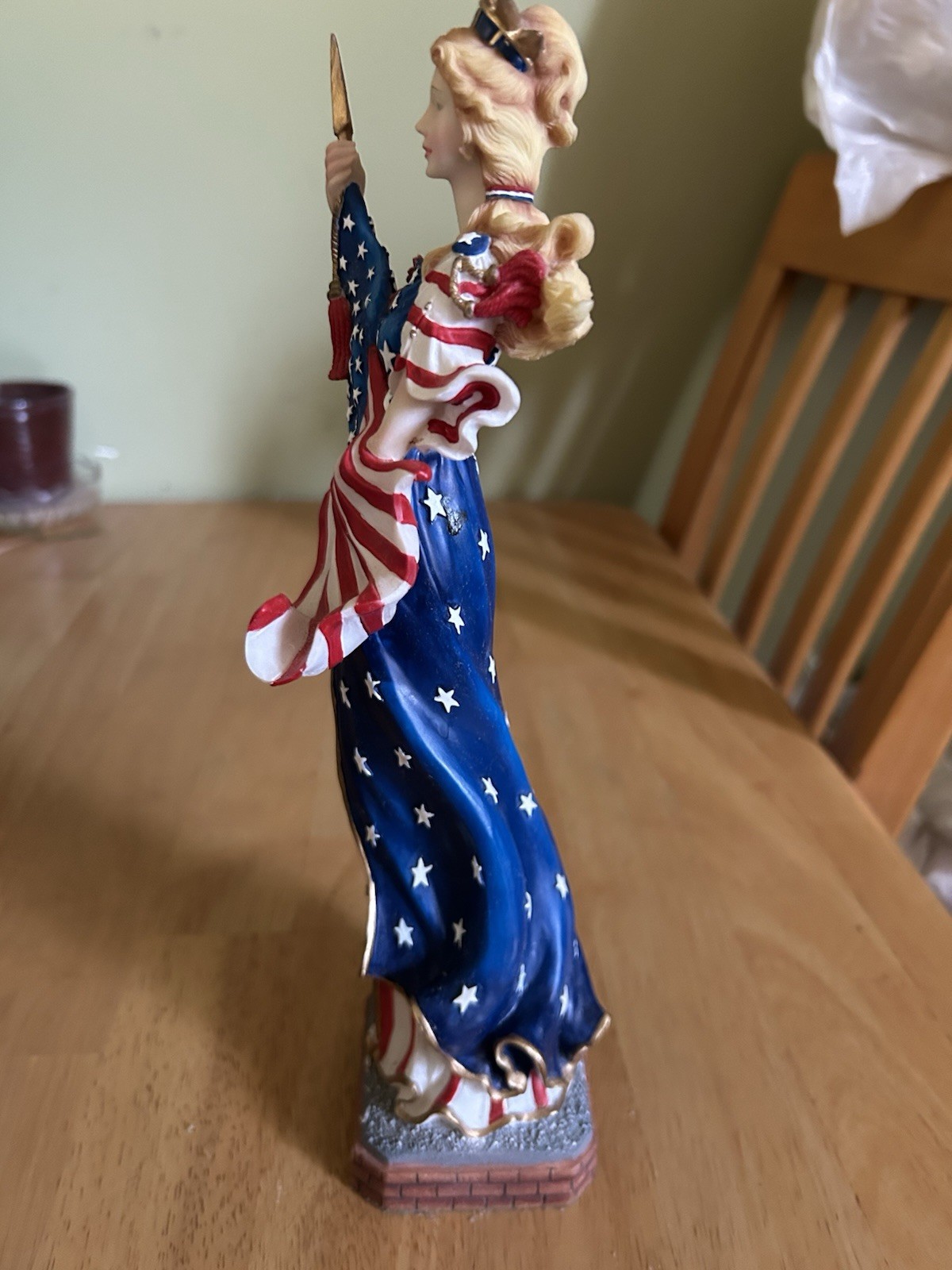 Lenox Lady Liberty Patriotic Figurine Flag Red White & Blue America 250