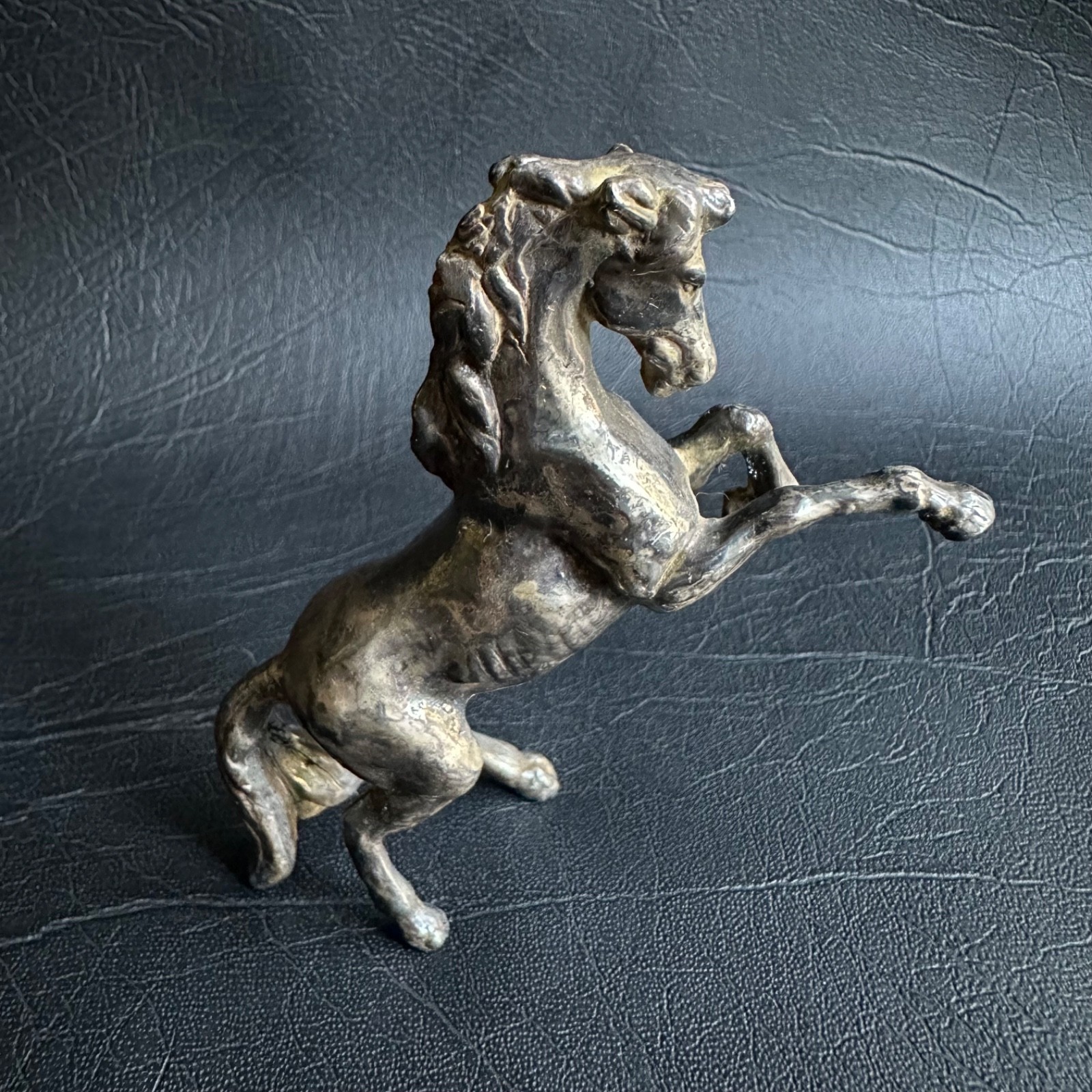 Vintage 925 STERLING SILVER overlay standing Stallion Horse Animal figurine