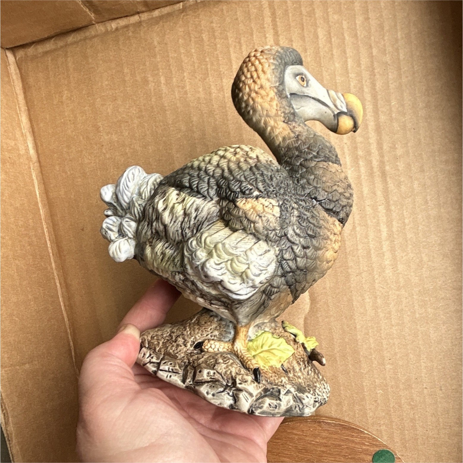 Vintage Aldon Common Dodo Porcelain Figurine Wood Base 4081/15,000
