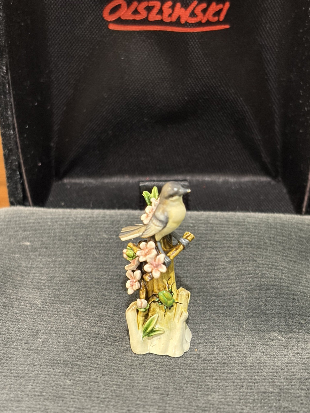 Olszewski Mockingbird with Peach Blossoms AP 69/100 Figurine Miniature