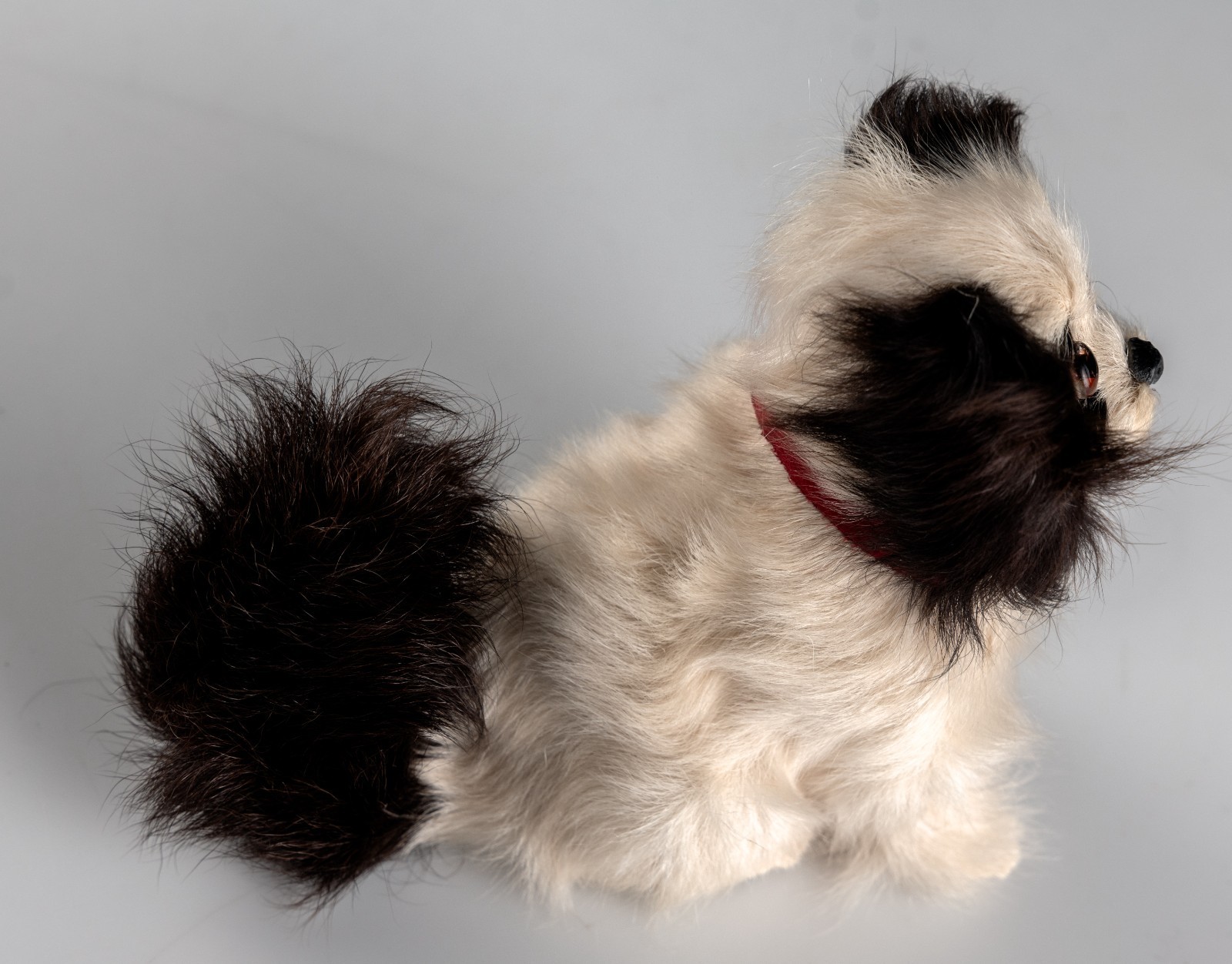 Mid Century Real Fur Miniture Dog Toy Figure Doll Pekingese Japanese Chin Used