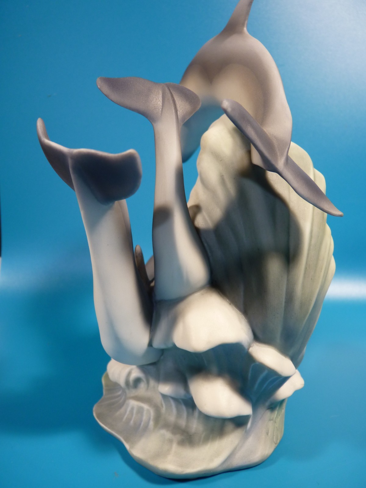 VTG 1994 Masterpiece Porcelain Dolphin Family Figurine, Homco Mexico Signed