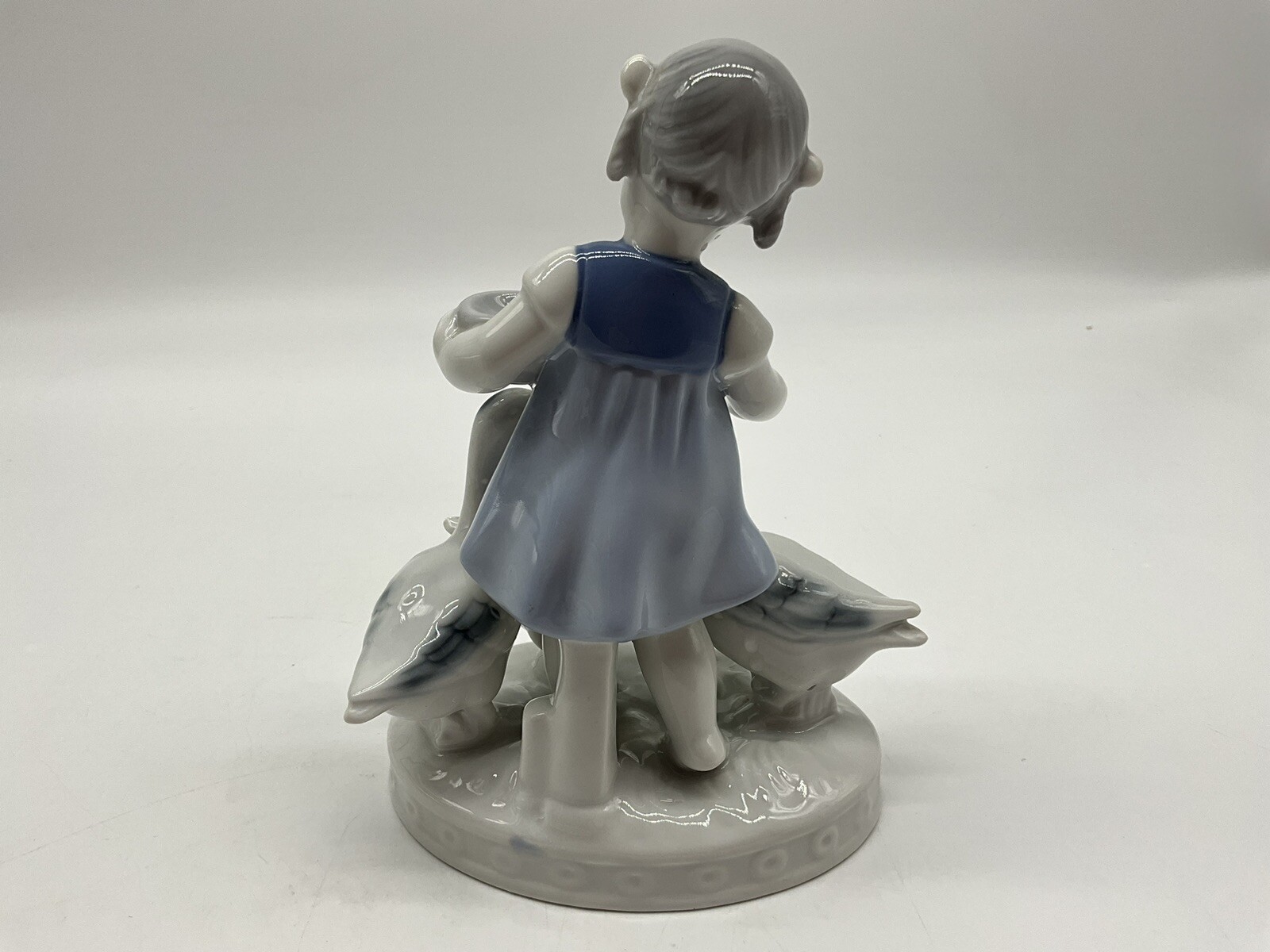 GEROLD PORZELLAN Vintage Figurine Girl w/Geese made in Bavaria Western Germany