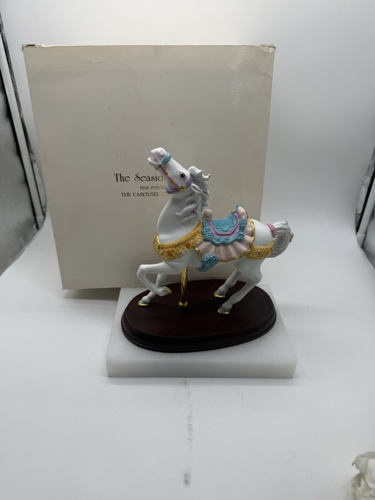 Lenox Seaside Carousel Horse 24K Accents Retired Limited Edition NEW box & CERT