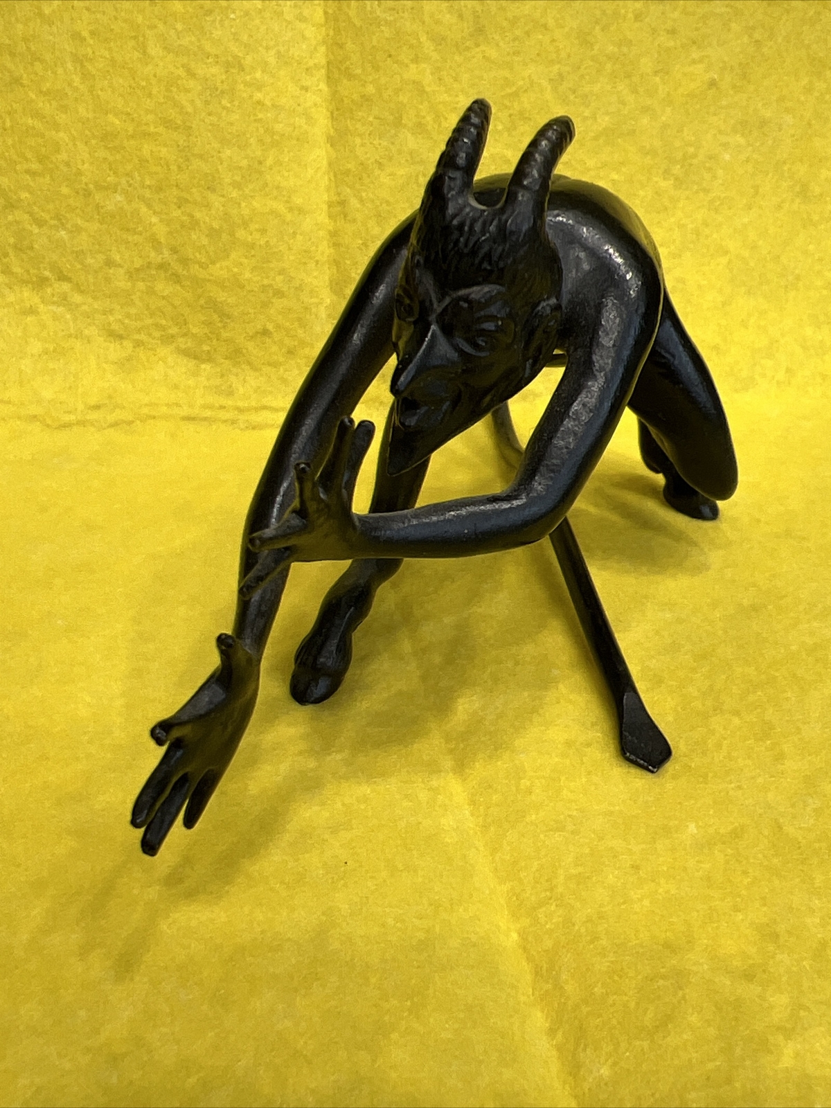 Soviet Russian Kasli Cast Iron Metal Mephistopheles Devil Figurine big