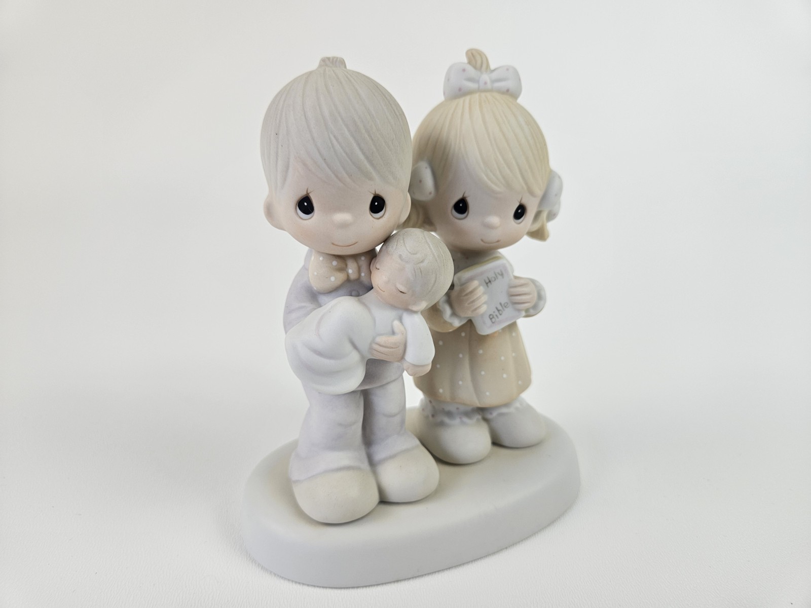 Precious Moments Rejoicing With You Jonathon And David 1980 Vtg Enesco Figurine