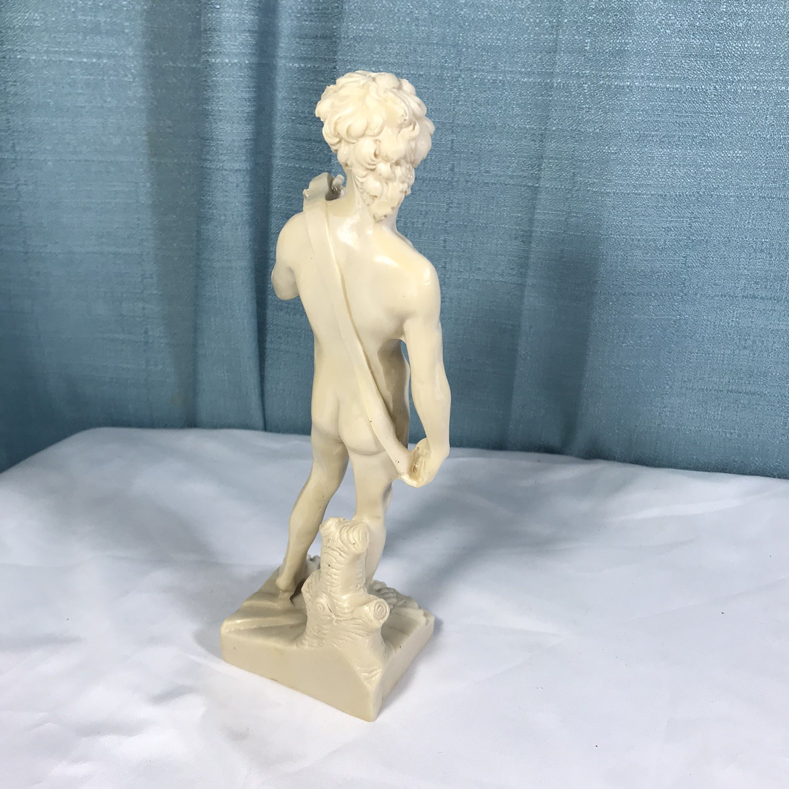 Vintage Statue Of David by Michaelangelo Hand Carved Souvenir 8.5”