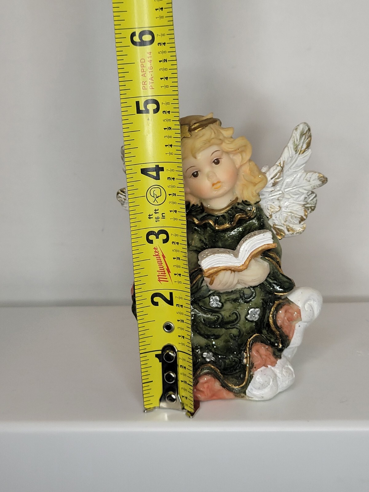 Angel Reading Book Porcelain Figurine Gift Decoration Decor Unisex Religious