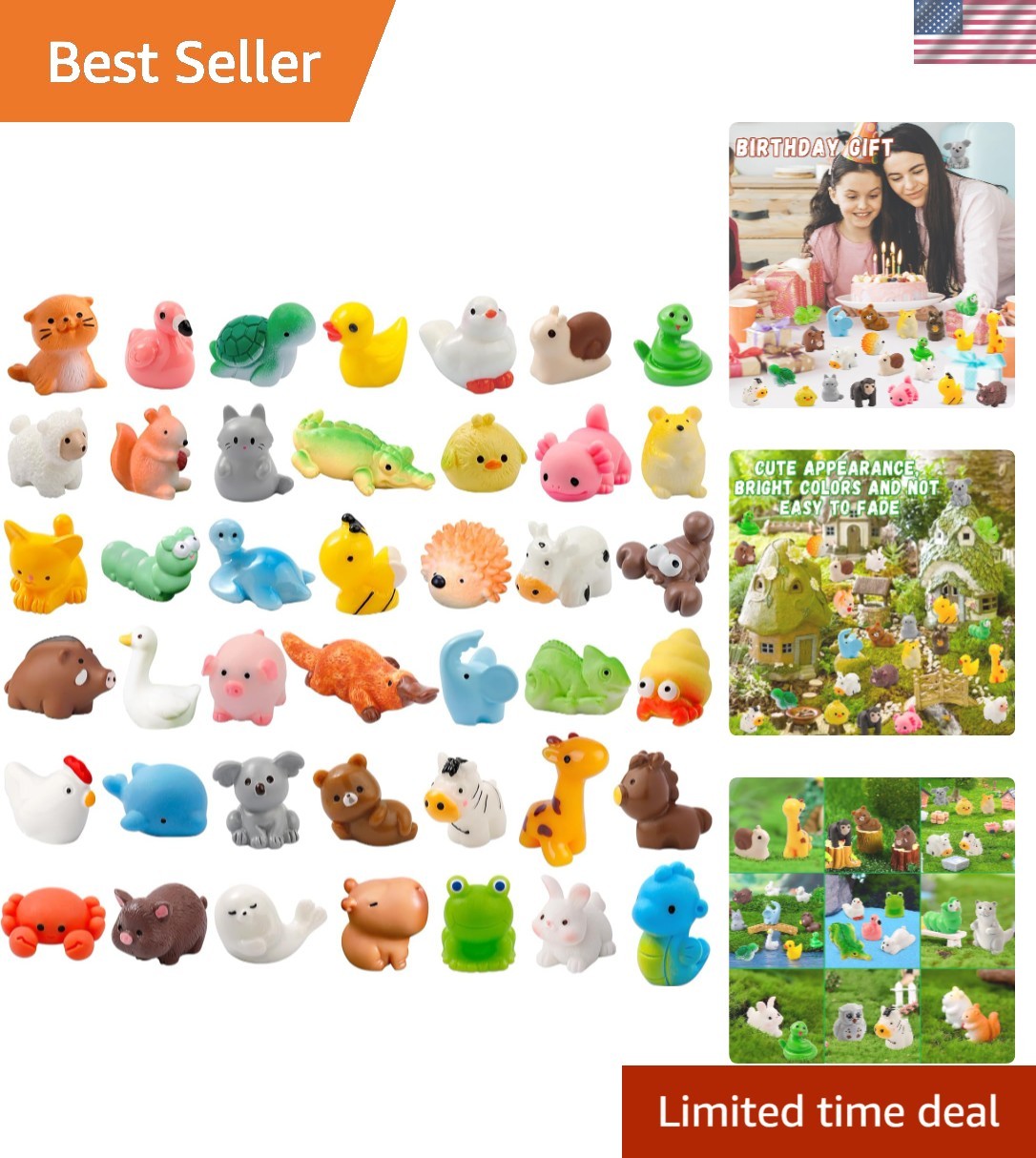 Craft Stunning Displays with 42 Pcs Mini Resin Animal Figurines – Safe & Durable