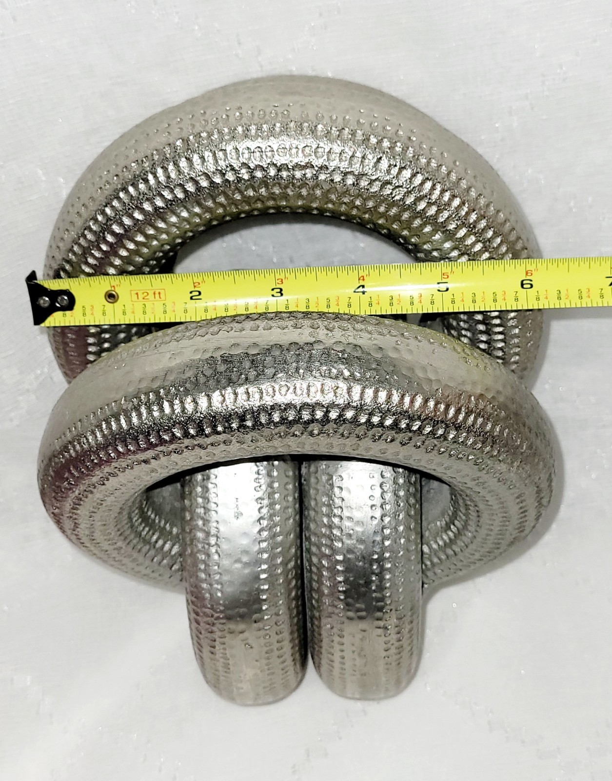 “Eternity” Industrial Silver Metal Knot Sculpture – Inspired by Lachlan Ross