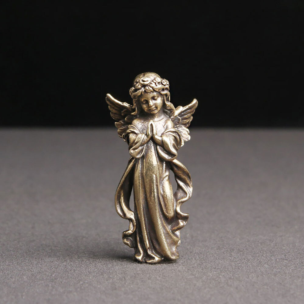 USA Solid Brass Angel Figurine Mini Angel Statue House Decoration Figurines Gift