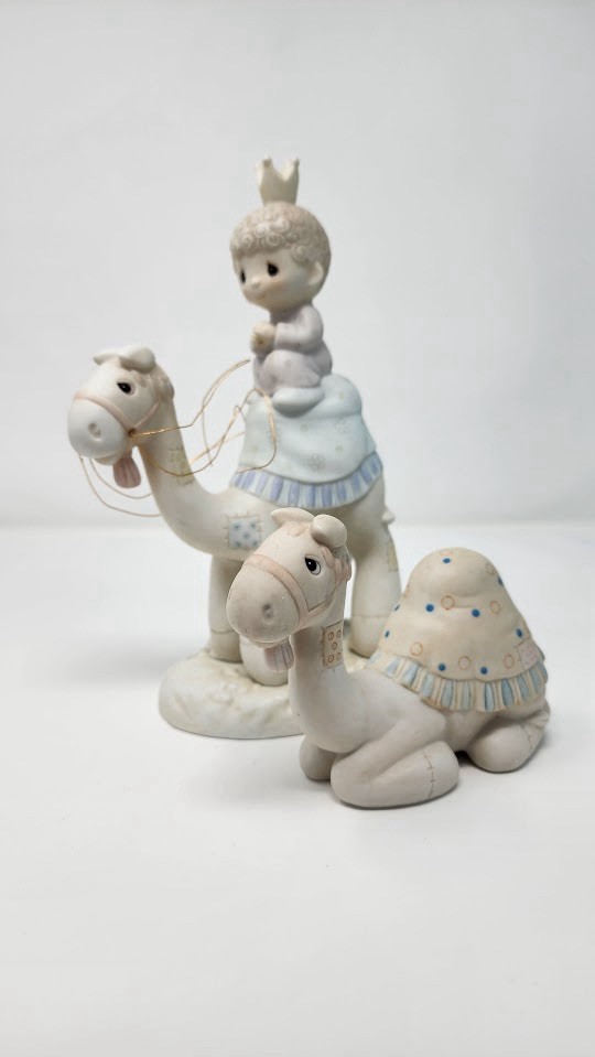 Vintage 1980 Jonathan & David Precious Moments Nativity Wise Man King Camel Set