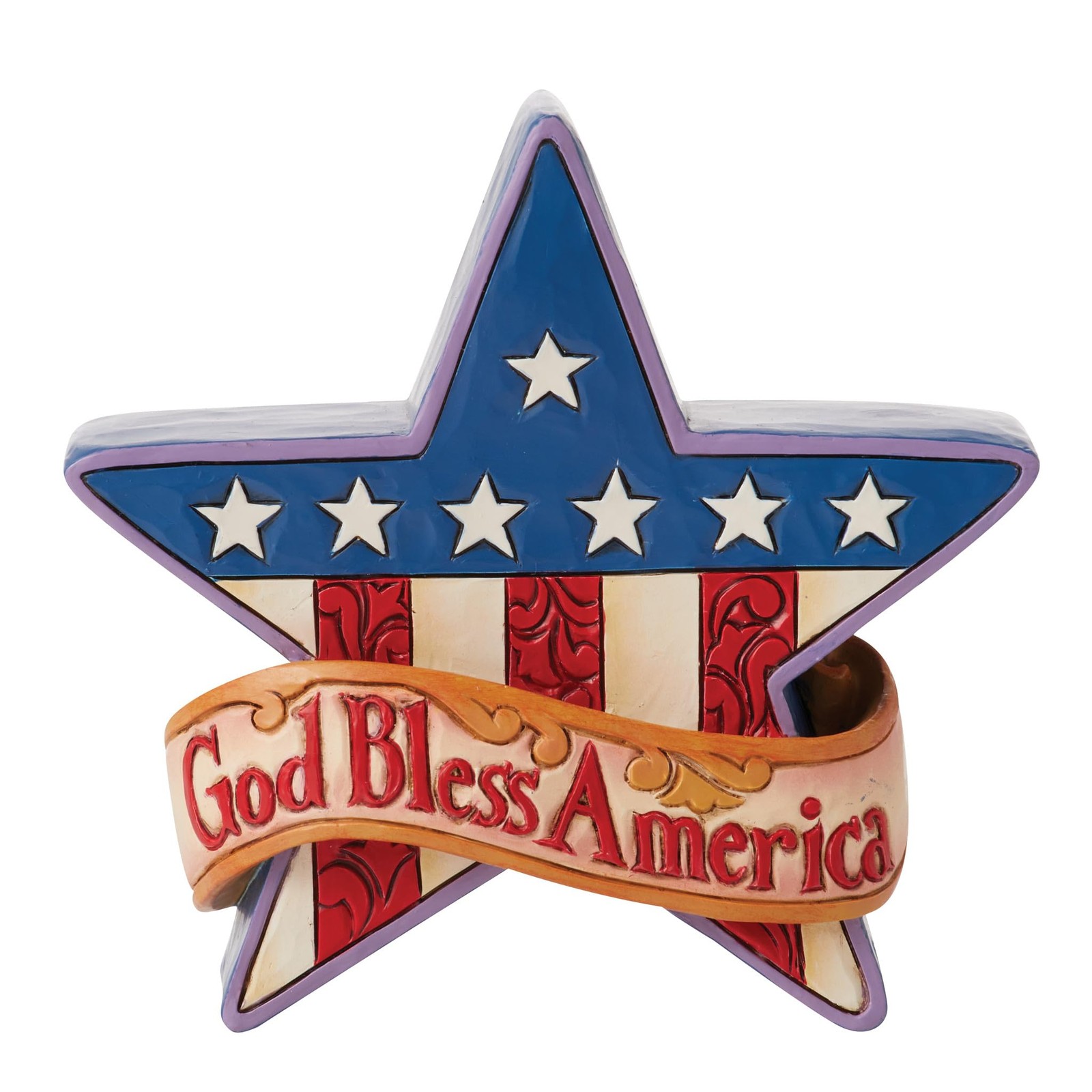 Enesco Jim Shore Heartwood Creek Patriotic Star America Miniature Figurine – …