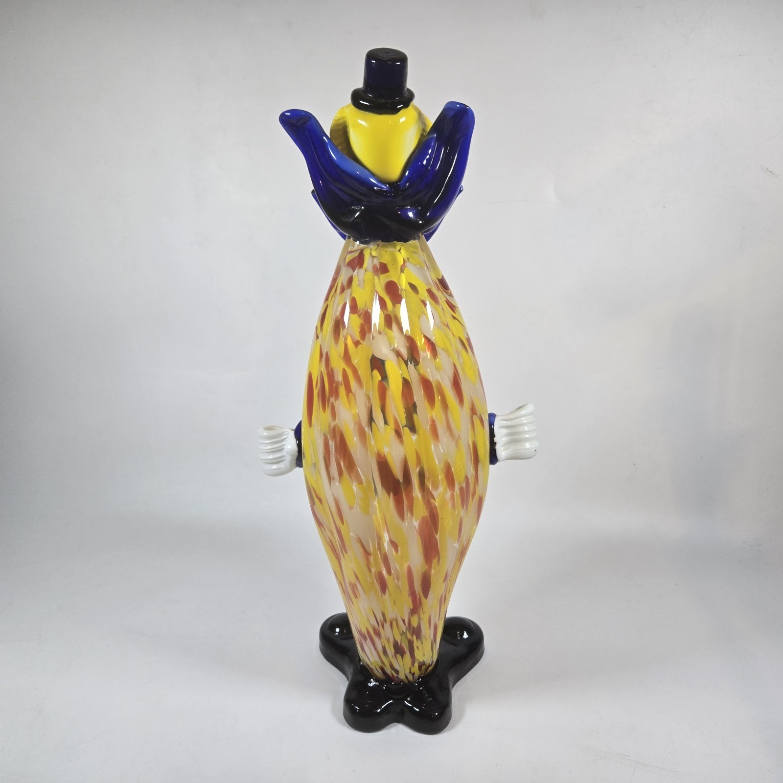Vintage Murano Italy Art Glass Clown Fratelli Pitau Venetian Sculpture 17″