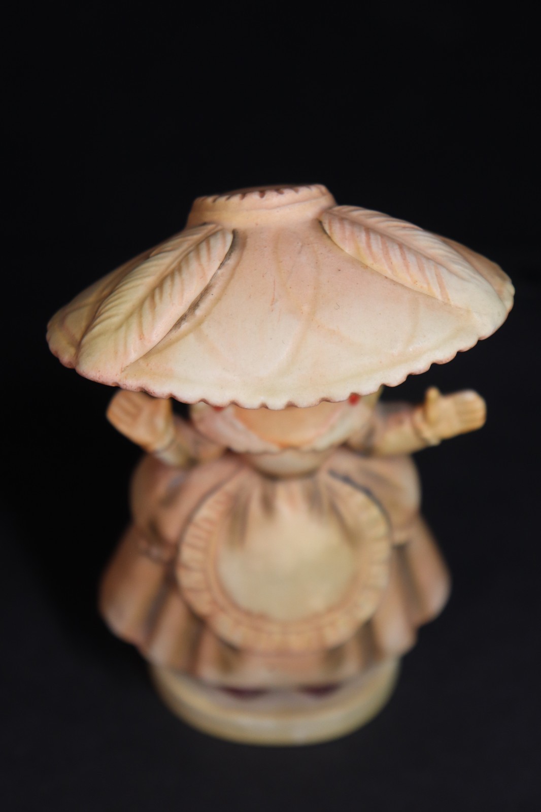 VTG Lefton Lady Figurine Bonnet Dress 1959 Japan Hand Painted
