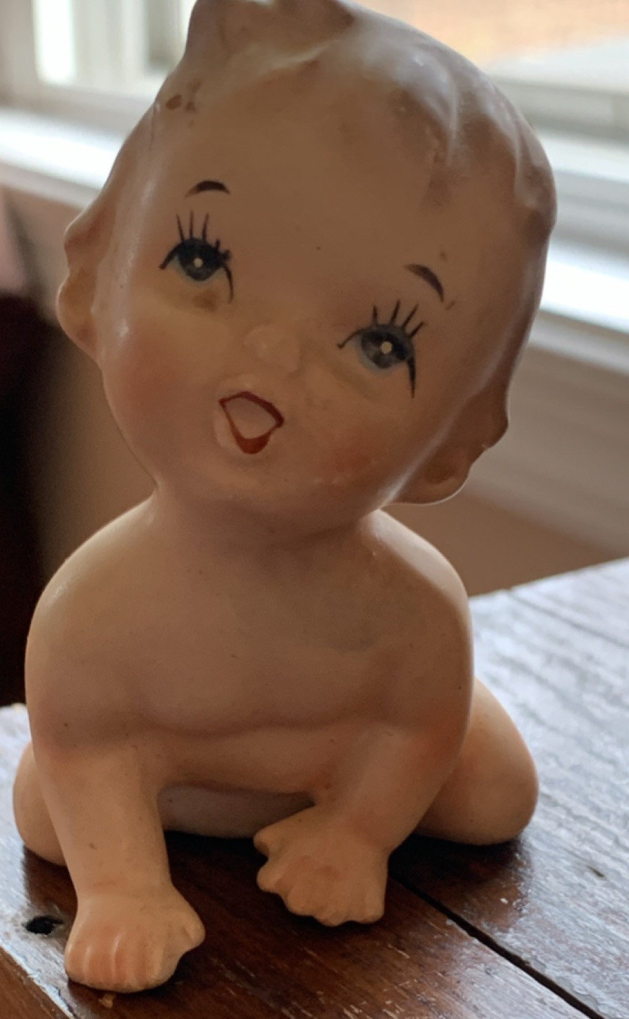 Napco Ceramic Baby Figurine Beige Adult Collectible Decor Unboxed Single Piece