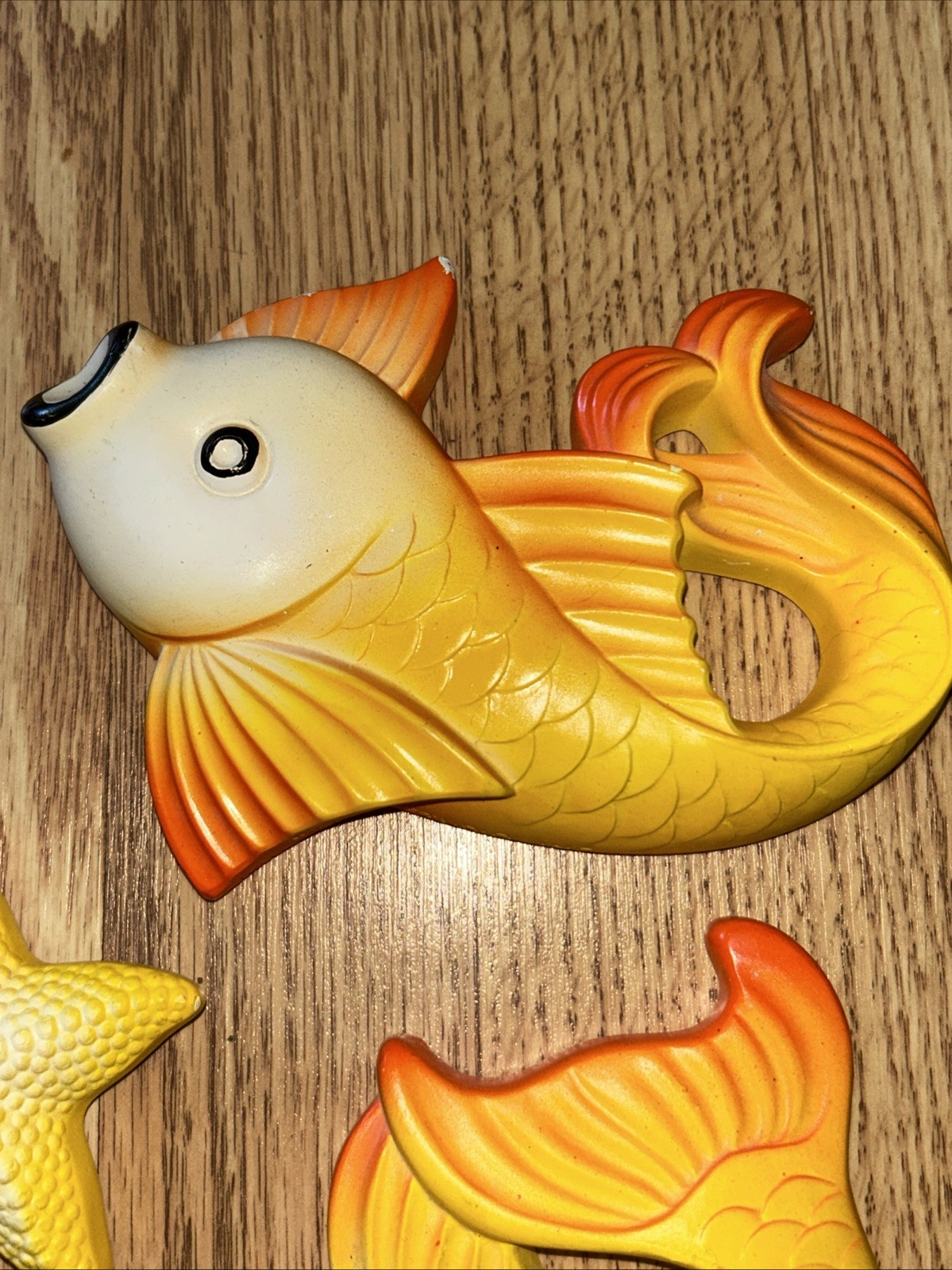 Miller Studios Chalkware Fish Wall Decor Set 1970s MCM Bathroom Rare