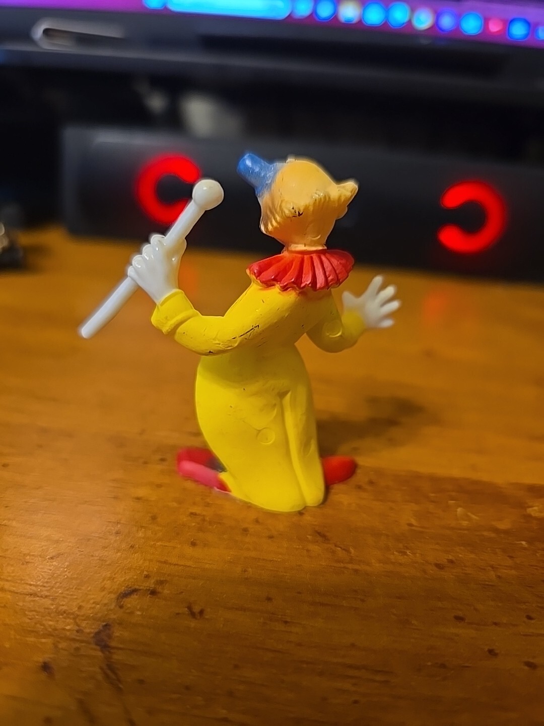 Vintage Hard Rubber Dancing Clown – 2.5 in tall