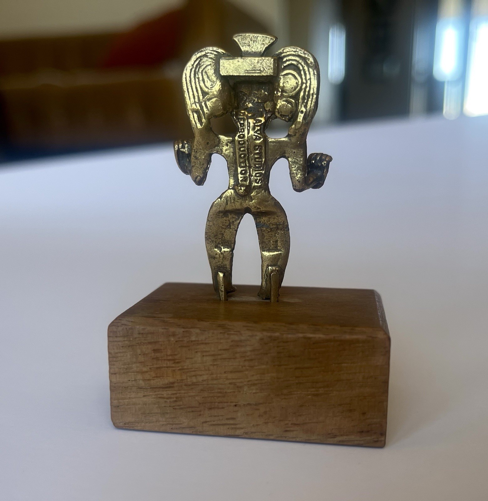 RARE Mounted Vintage Copyrighted Reproduction Fertility God By Alva Studios
