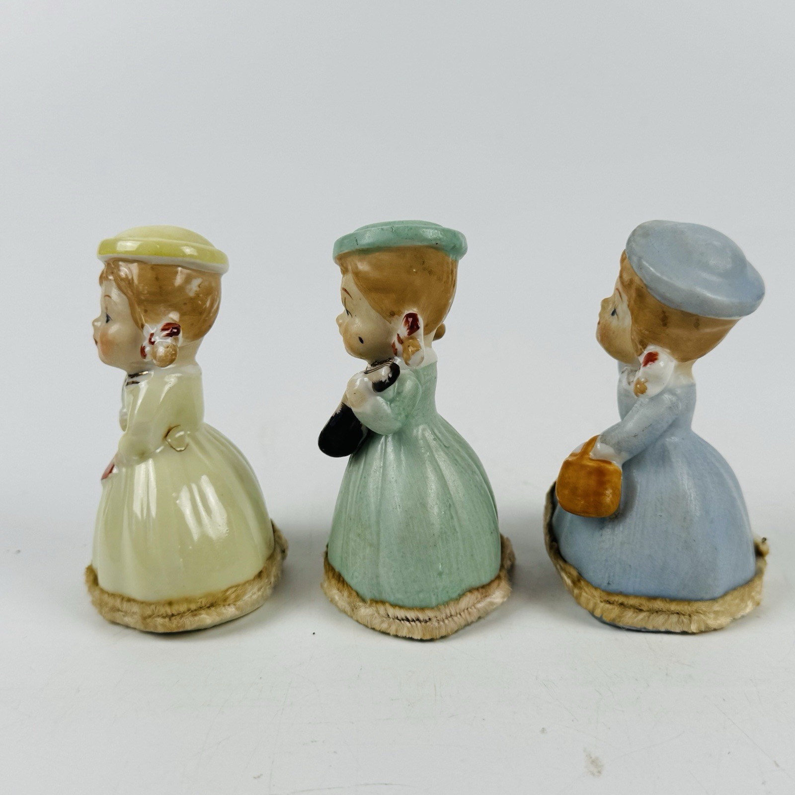 Vintage Japan Girl Figurines Set of 3 School Girls Musical Ceramic Figures
