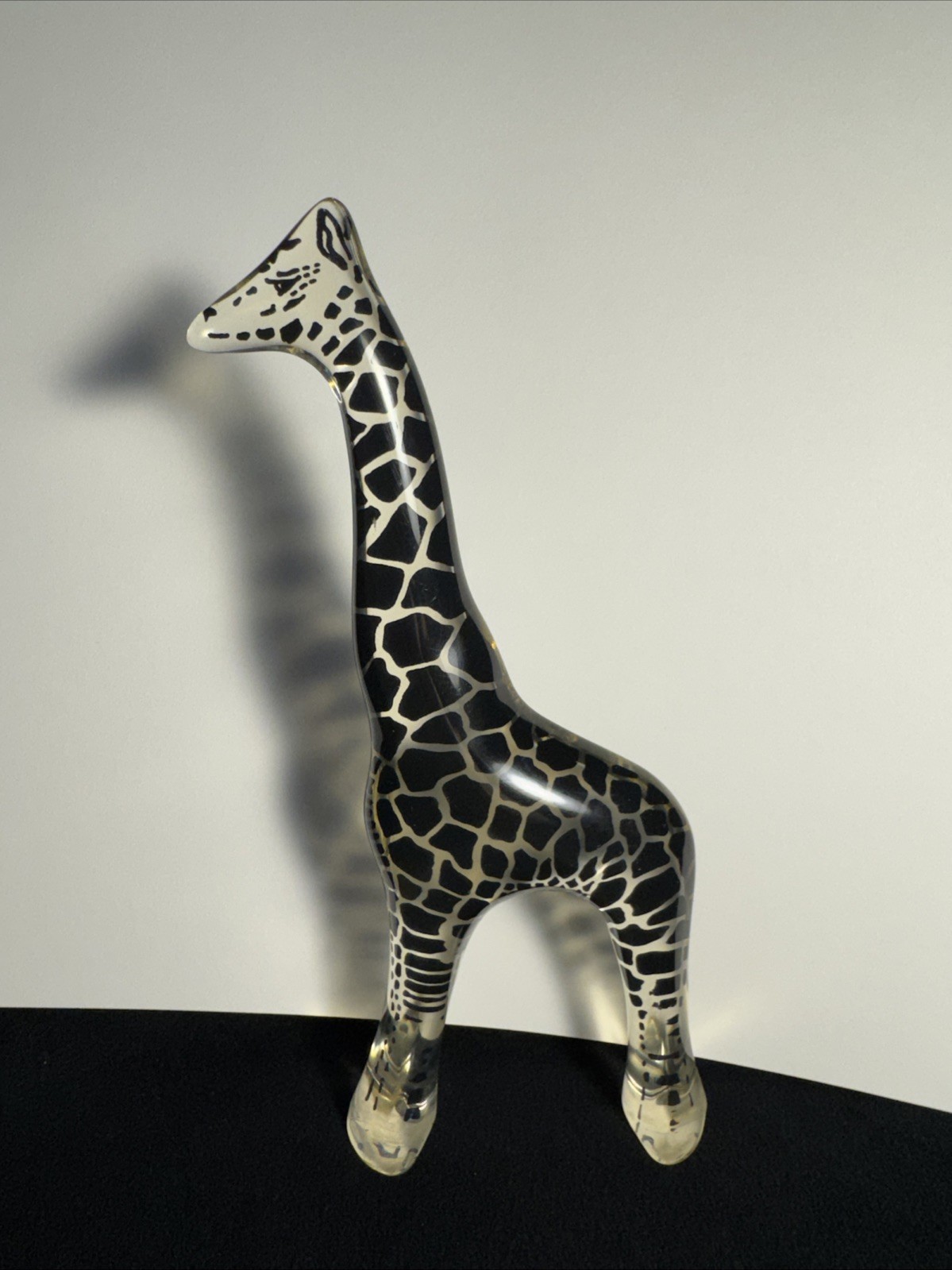 Vintage Abraham Palatnik 6.5” Lucite Giraffe Made in Brazil