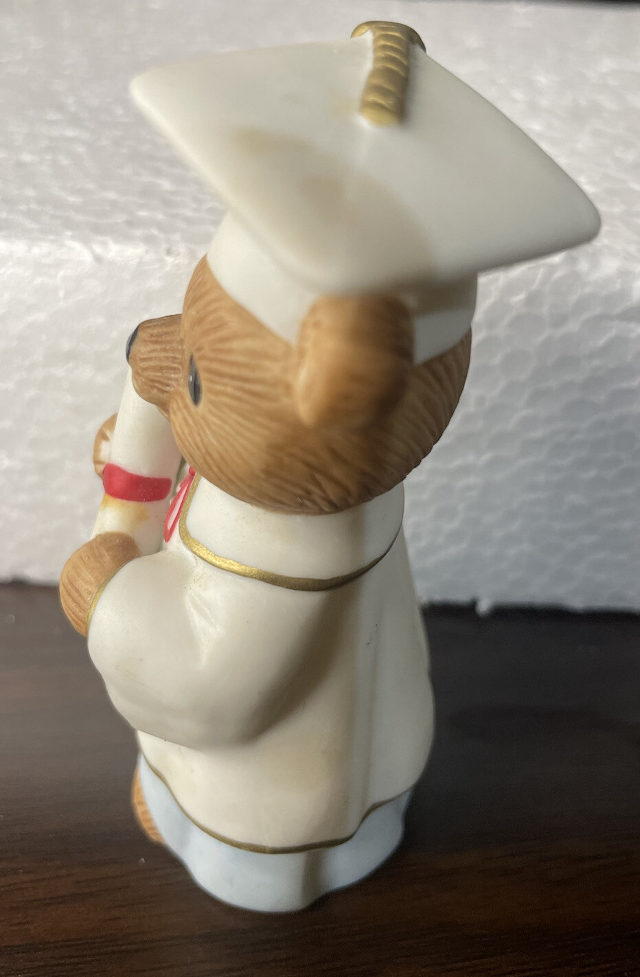 Vintage Homco Porcelain Graduation Bear Figurine Made In Sri Lanka #1404