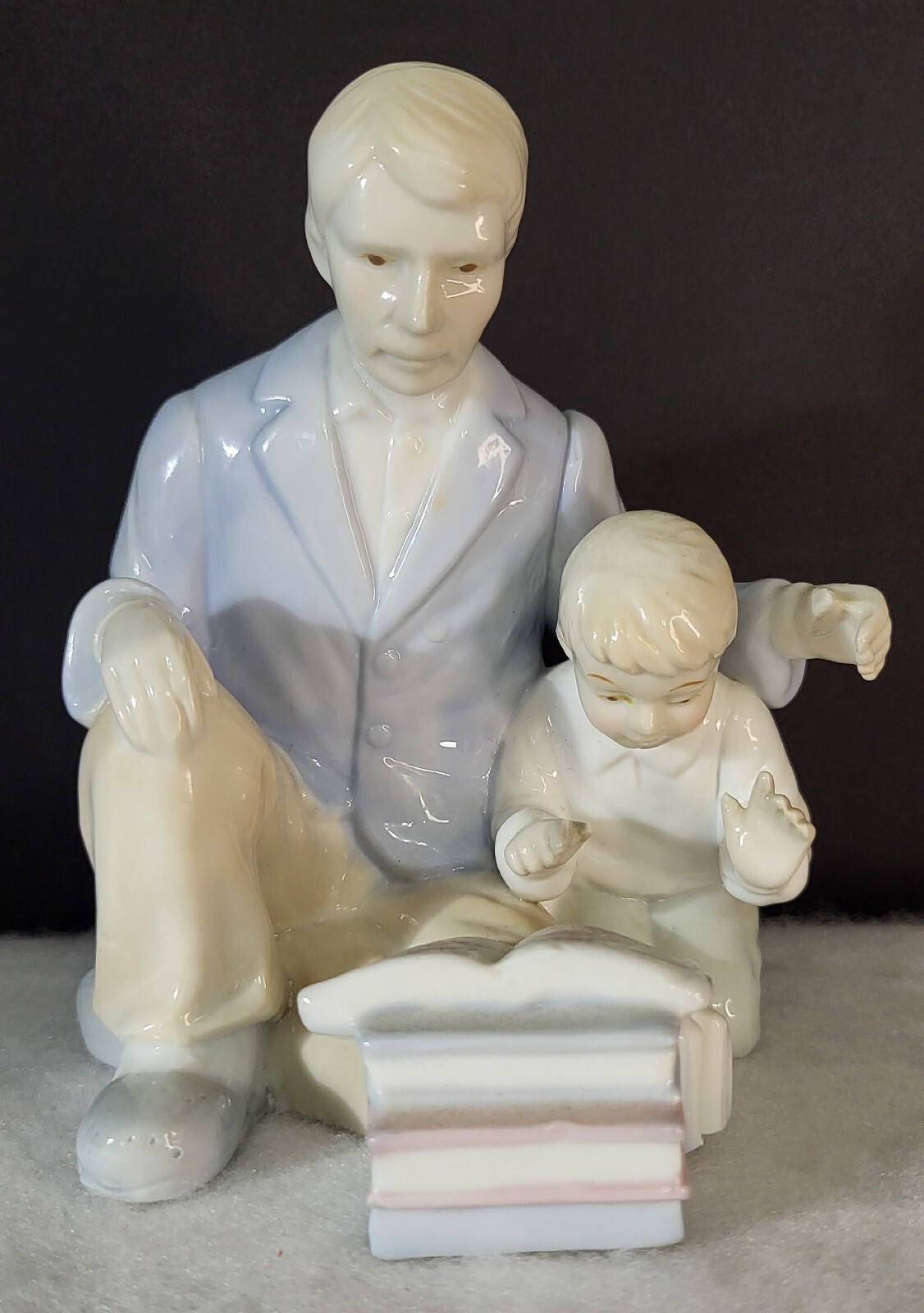 Vintage Mother And Father Figurines with Children Porcelain