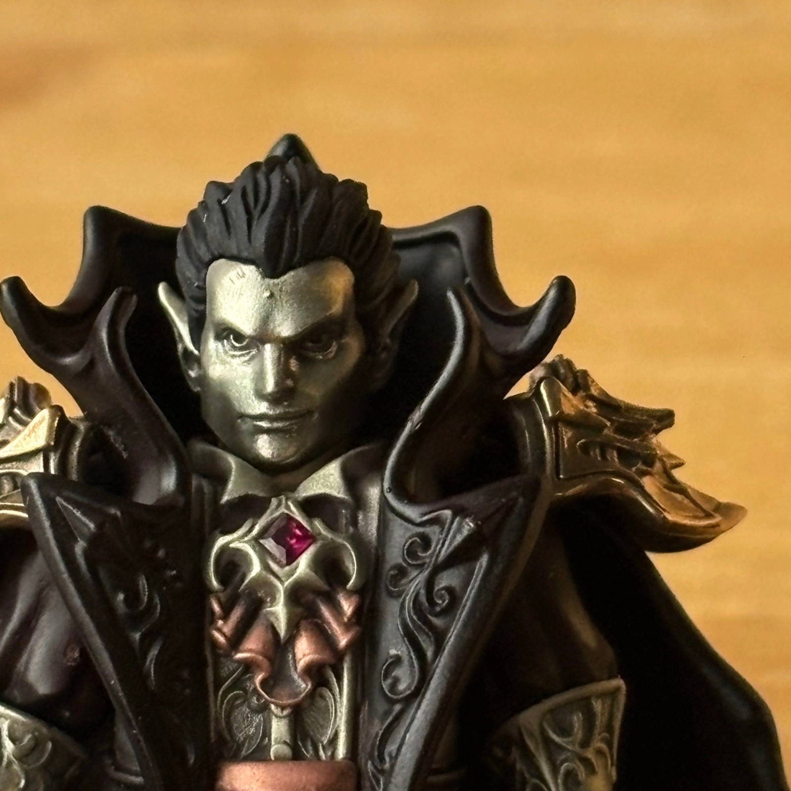 Crimson Vampire Figurine Hand-Finished Metal Bronze Gothic Magnetic Dracula