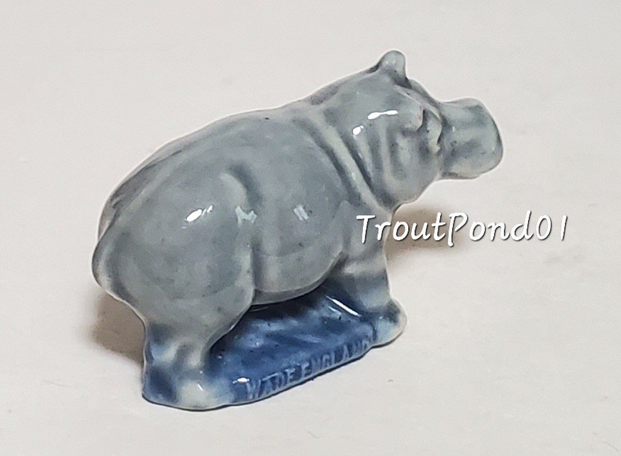 Wade Whimsies Hippo Color Variations Set 1 Set A 1998 Gray Blue and 1960’s Honey