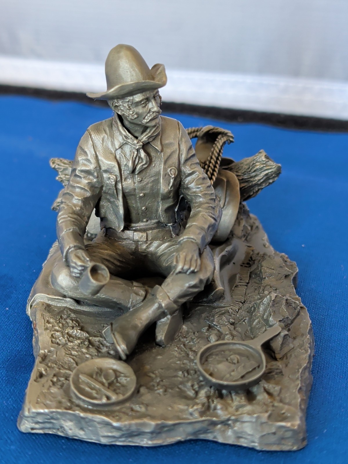Vntg Franklin Mint 1977 Fine Pewter The Cowboy America Ron Hinote Figure