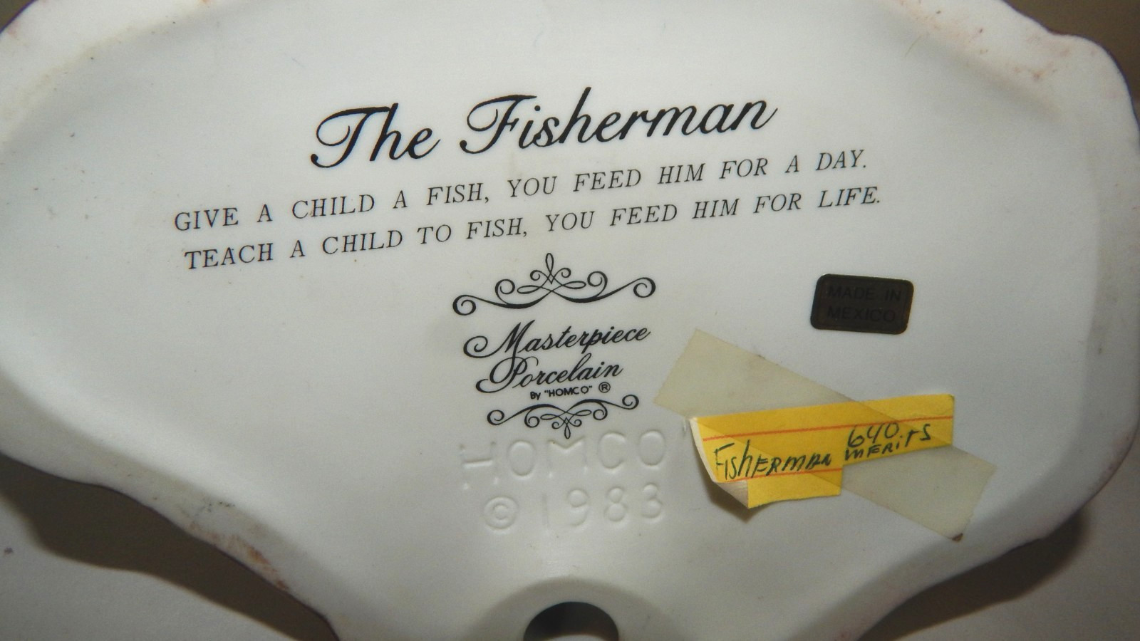 1983 HOMCO Jesus the Fisherman MASTERPIECE PORCELAIN Figurine Children Fish READ