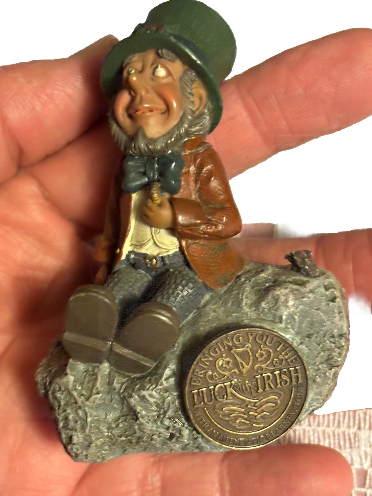 Blarney Stone Enterprises Luck Irish Leprechaun Figurine 3.5” Tall