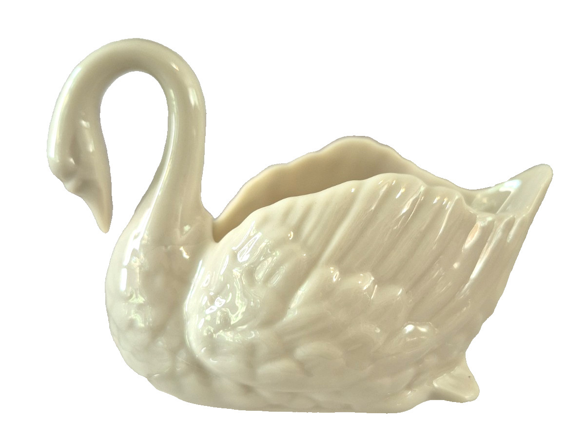 Vintage LENOX SWAN Porcelain Trinket Dish 4.5″ Centennial Edition Reproduction