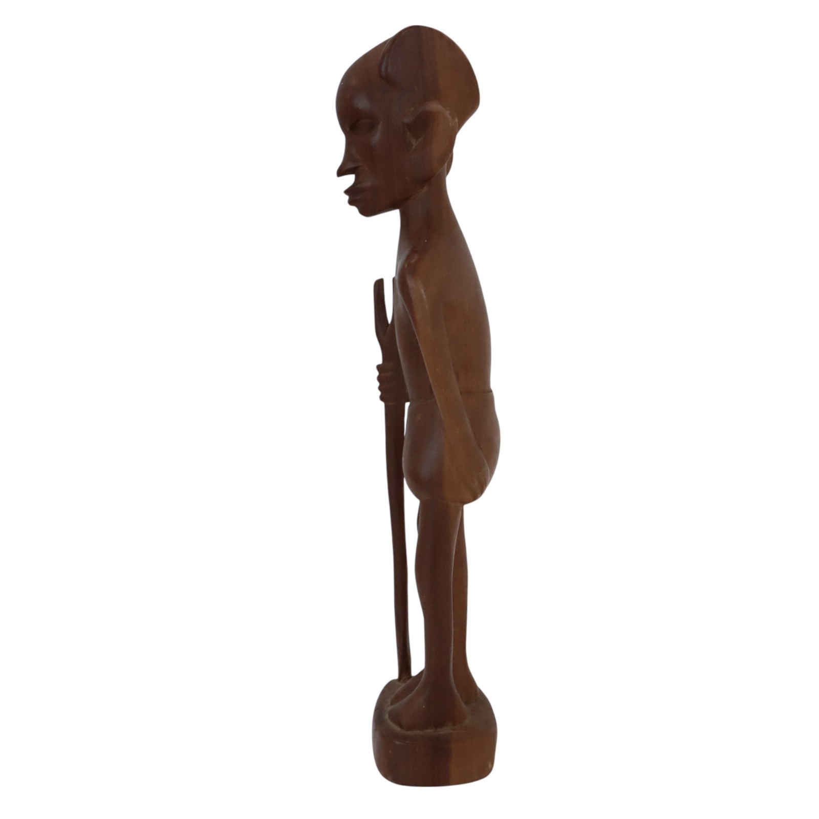 Vintage Hand Carved Wooden East African Village Elder Ethnic Statue Figure 8.25″