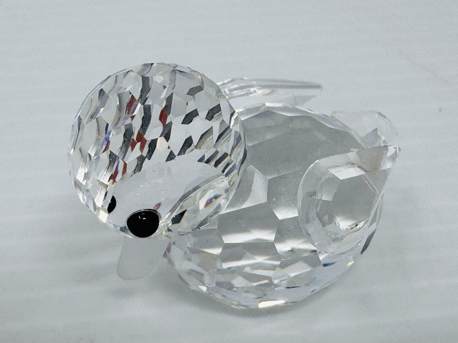Swarovski Crystal Miniature Figurine 012531 Swimming Duck Duckling 1-3/8″