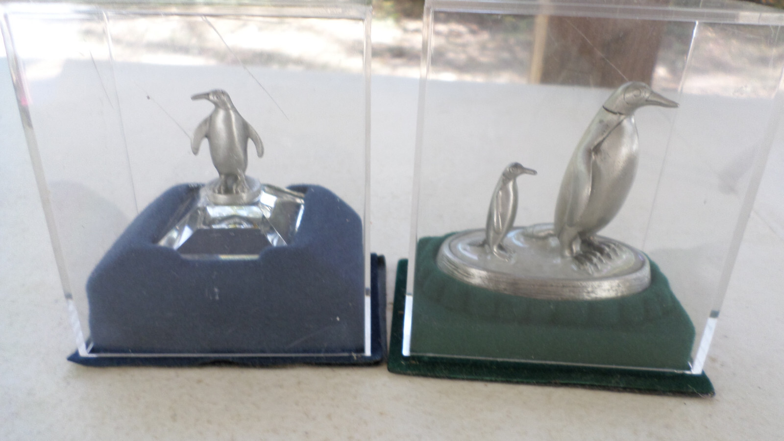 Penguin Figurines ~ Metal Figures ~ Plastic Cases ~