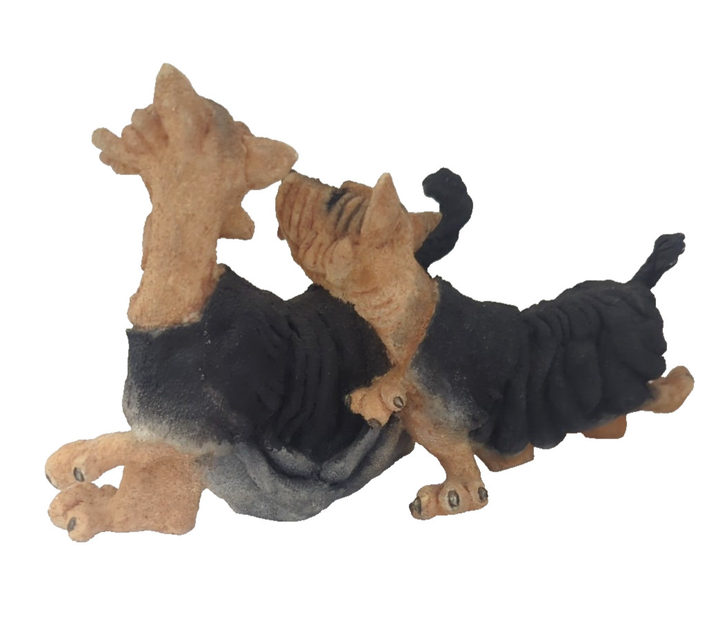 A Breed Apart Yorkie Pair Junior 8″ Figurine Yorkshire Terriers #70102 Two Duo