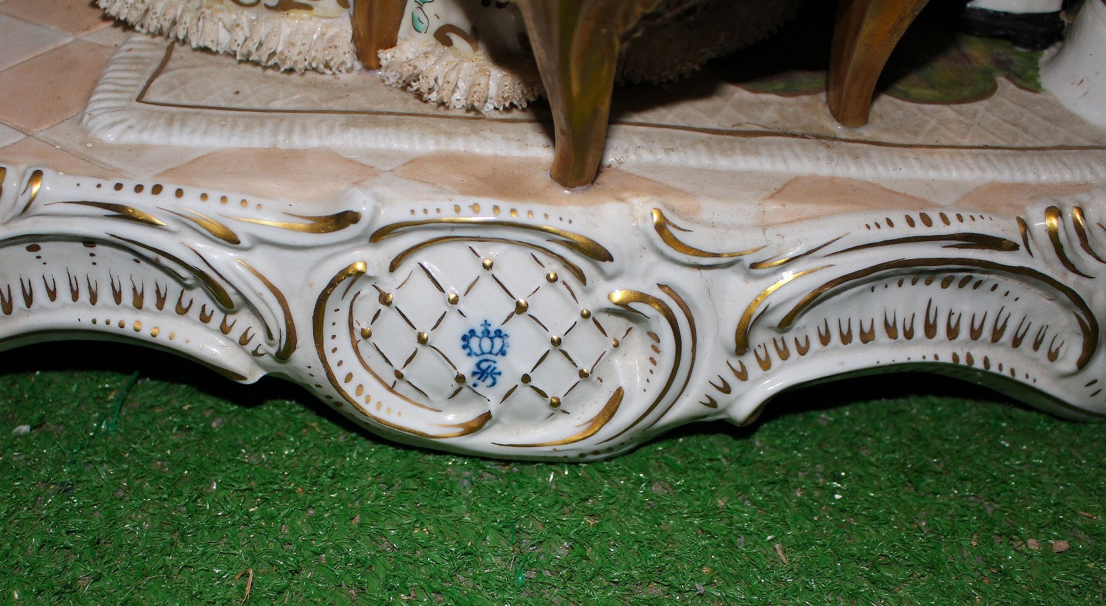 Dresden Porcelain Figurine Group Mozart Plays For Empress Theresa Hand Painted
