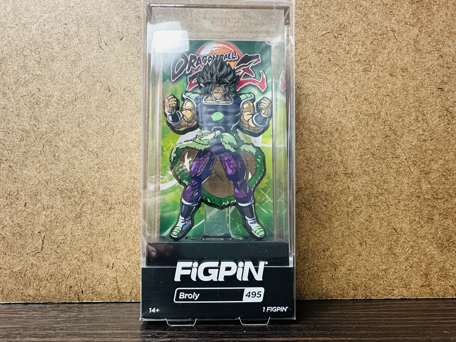 FiGPiN Dragon Ball FighterZ Broly #495 Enamel Pin Collectible Green Brand New