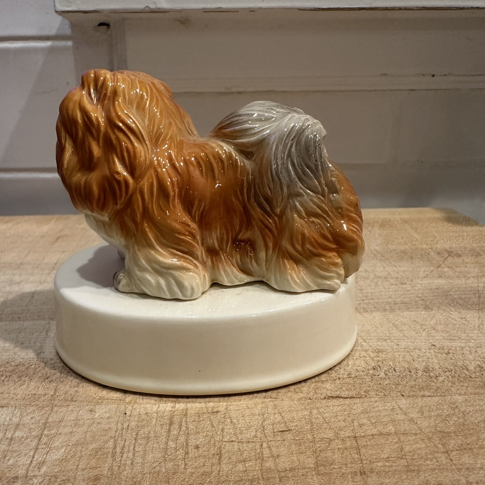 Pekinese Dog Ceramic Figurine I Love My Dog 3” George Good Vintage Gift Idea