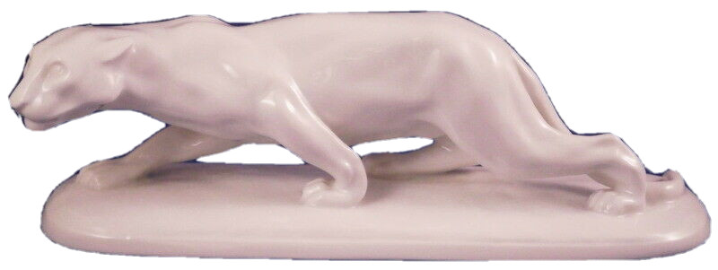 Augarten Porcelain Vienna Panther Figurine Figure Porzellan Figur Wien Austria