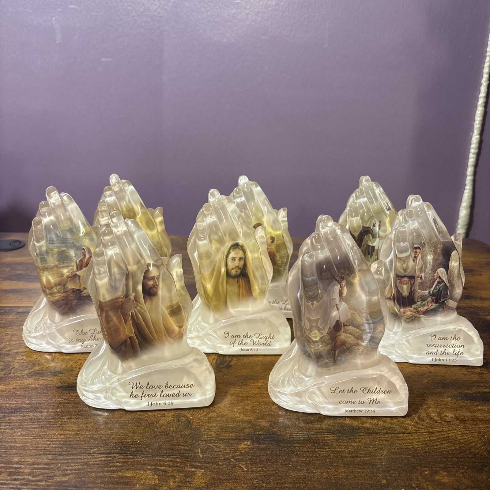 In God’s Hands Greg Olsen Figurine Collection Bradford Exchange Lot Of 8