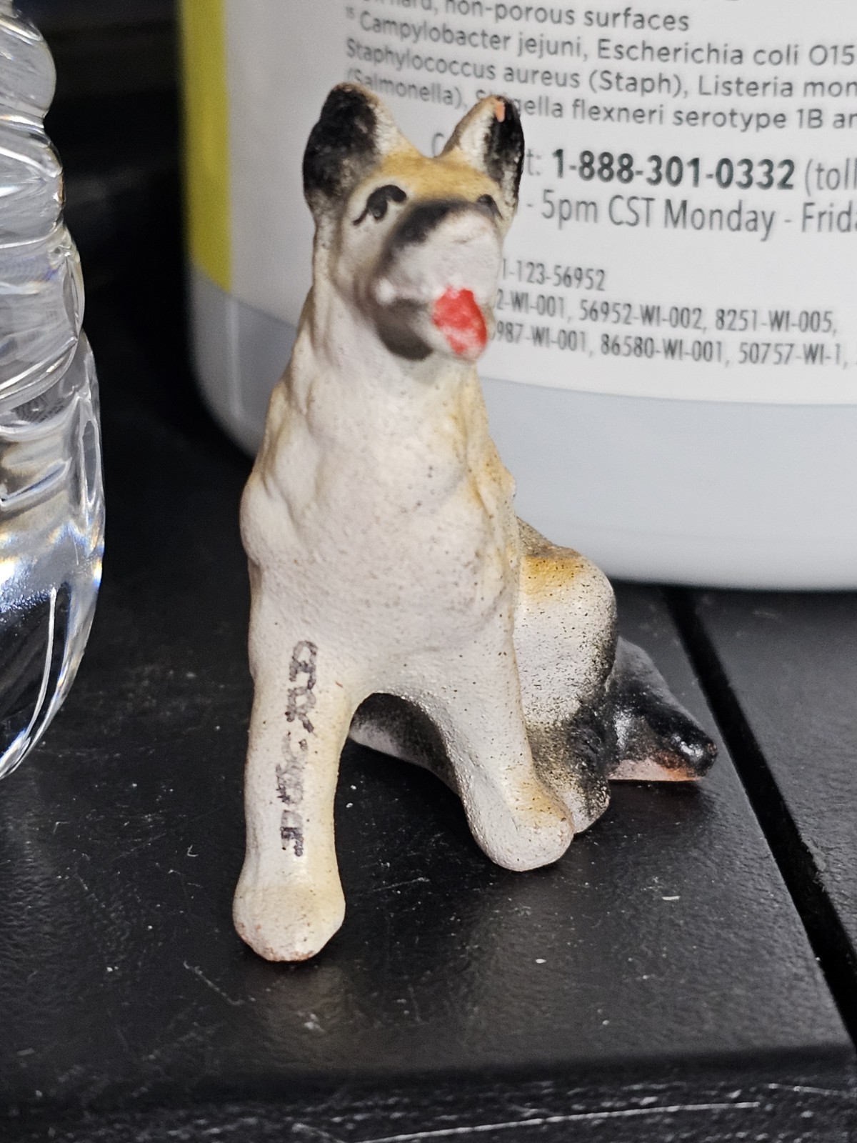 Vintage German Shepherd Dog Mini Figurine Pup Puppy Aruba
